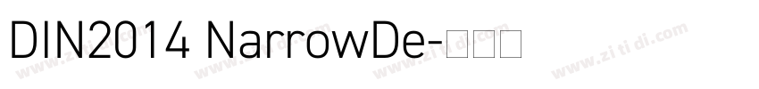 DIN2014 NarrowDe字体转换